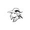 Goat wearing cowboy hat logo