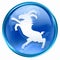 Goat Zodiac icon blue