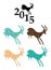 Goats - chinese 2015 year - vector