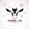 Goats wearing a mask to protect against the covid-19 virus., Breathing mask on goat face flat vector icon for apps and websites.