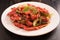 Gobi Manchurian in a white plate.