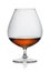 Goblet of cognac isolated