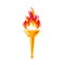 The Goblet of Fire. Torch with a burning fire. Fiery torch of the champion\\\'s victory. Flame emblem. Blazing fire