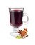 Goblet of hot aromatic mulled wine with spice.