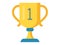 Goblet trophy single isolated icon with flat style