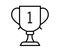 Goblet trophy single isolated icon with outline style