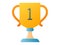 Goblet trophy single isolated icon with smooth style