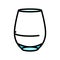 goblet wine glass color icon vector illustration