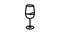 goblet wine glass line icon animation