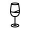 goblet wine glass line icon vector illustration