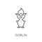 Goblin linear icon. Modern outline Goblin logo concept on white
