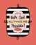 With God all things are possible.Biblical striped b&w golden sticker with verse  hand lettering.