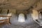 God budha hand-made scriptures on walls in historic and centuries old kanheri caves in mumbai, india