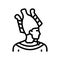 god egypt osiris line icon vector illustration