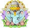 God elephant Ganesha, illustration