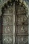 God and Goddess embossed on silver door of Karni mata temple Bikaner Rajasthan