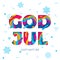 God Jul Merry Christmas Swedish greeting card vector snowflake paper carving background