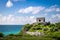 God of winds Temple and Caribbean sea - Mayan Ruins of Tulum, Mexico