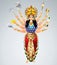 Goddess durga animated vector