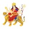 Goddess durga on tiger