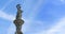 Goddess Hebe statue and blue sky background