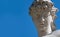 The goddess of love in Greek mythology, Aphrodite Venus in Roman mythology Close up fragment of an ancient statue. Horisontal