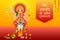 Goddess Sherawali Maa in Happy Durga Puja Indian religious festival background