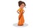 Goddess Sita Vector Cartoon Illustration