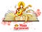 Goddess of Wisdom Saraswati for Vasant Panchami India festival background