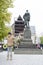 The Godley Statue situated in front of the Christchurch Cathedral at the Cathedral Square as a commemoration to John Robert Godley