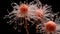 Godly Realistic Close Up Portrait Photograph Of Escherichia Coli Biological Virus Alien Flowers