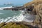 Godrevy lighthouse and island St Ives Bay Cornwall coast England UK