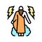 gods ancient greece color icon vector illustration