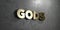 Gods - Gold sign mounted on glossy marble wall - 3D rendered royalty free stock illustration