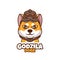 Godzila Doge Shiba Inu Dog Cute Logo