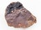 goethite aggregates on limonite stone on white