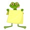 Goggle-eyed Frog with a Yellow Towel