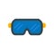 Goggles icon vector isolated on white background, Goggles sign