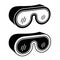 Goggles safety glasses black symbol