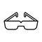 Goggles sport accessory line style icon