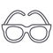 Goggles,sunglasses vector line icon, sign, illustration on background, editable strokes