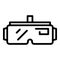 Goggles visual icon, outline style