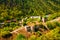 Gogia Fortress aerial panoramic view, Borjomi