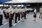 GOIANIA, BRAZIL - OCTOBER 07, 2021: presentation of parades of students from the School of the Military Police Academy of the