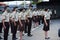 GOIANIA, BRAZIL - OCTOBER 07, 2021: presentation of parades of students from the School of the Military Police Academy of the