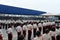 GOIANIA, BRAZIL - OCTOBER 07, 2021: presentation of parades of students from the School of the Military Police Academy of the