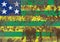 Goias grunge flag, state of Brazil