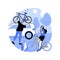 Going on a bike ride isolated cartoon vector illustrations.