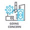 Going concern thin line icon, sign, symbol, illustation, linear concept, vector