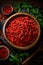 Goji banner. Bowl full of goji berries. Close-up food photography background